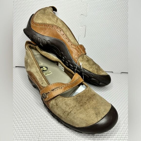 Merrell Plaza Bandeau Mary Jane Loafer, Women Size 8,5 Tan Qform Ortholite Shoes - Picture 1 of 15